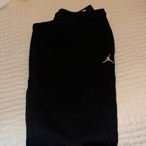 Jordan Kids Black Joggers with White Emblem